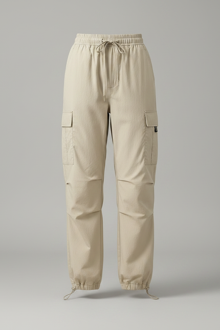 Pantalon Randonnée Beige Cargo Ample Léger Femme - Polyester - vue 3