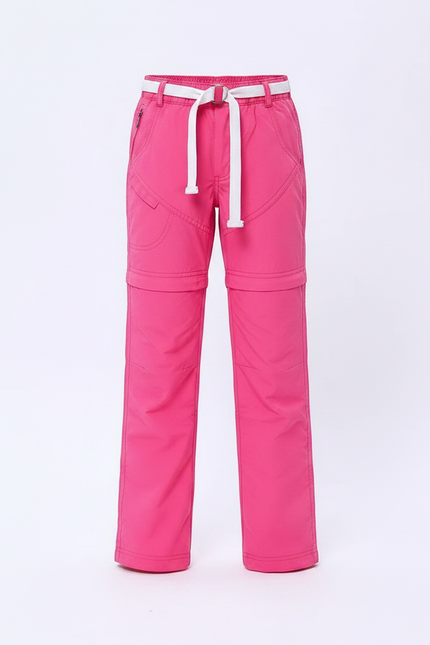 Pantalon Randonnée Rose Ample Enfant Cordon - Polyester - vue 3