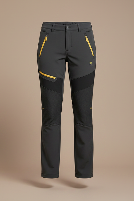 Pantalon Randonnée Gris Chaud Polaire Imperméable Femme - Polyester - vue 3