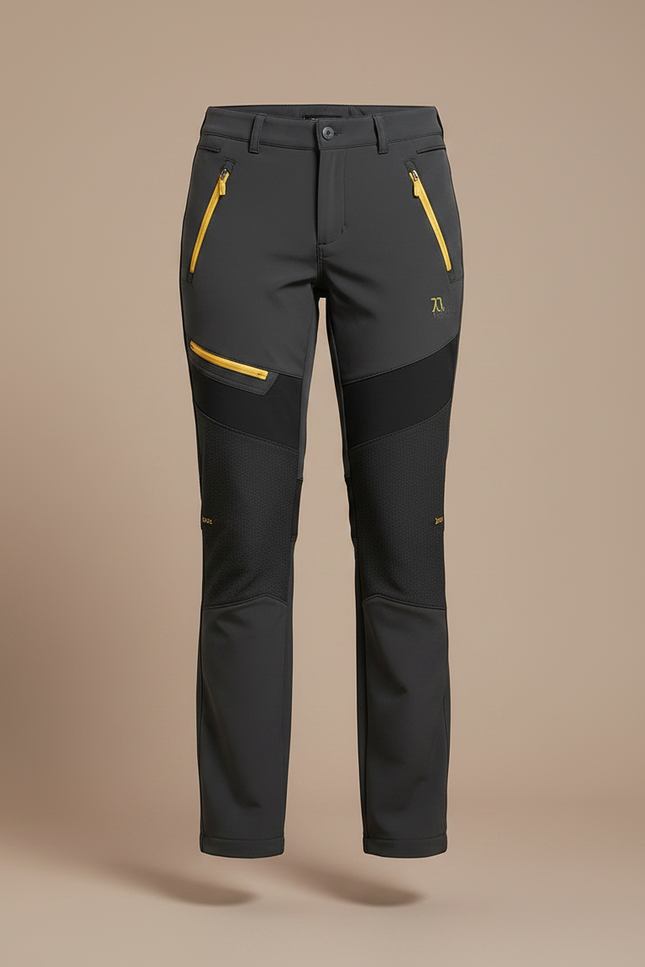 Pantalon Randonnée Gris Chaud Polaire Imperméable Femme - Polyester - vue 3