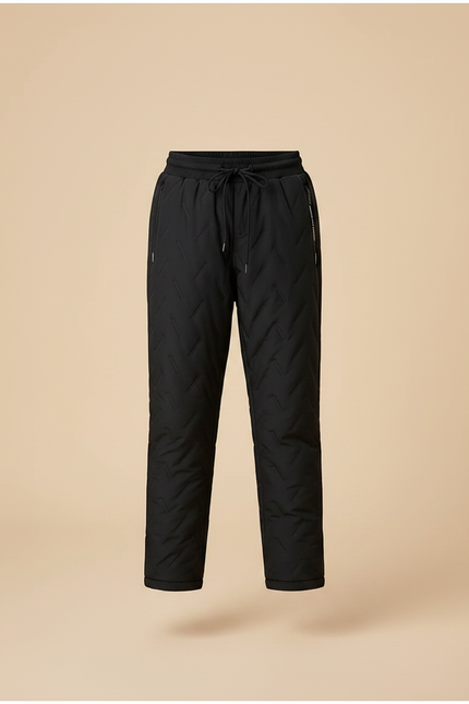 Pantalon Randonnée Noir Matelassé Imperméable Hiver Enfant - Polyester - vue 3