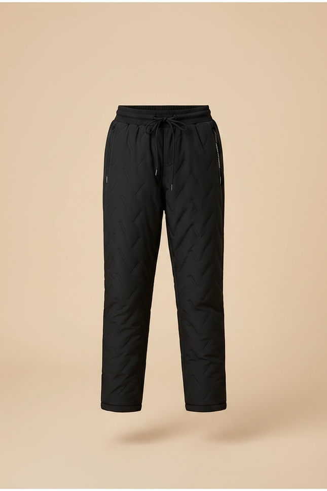 Pantalon Randonnée Noir Matelassé Imperméable Hiver Enfant - Polyester - vue 3