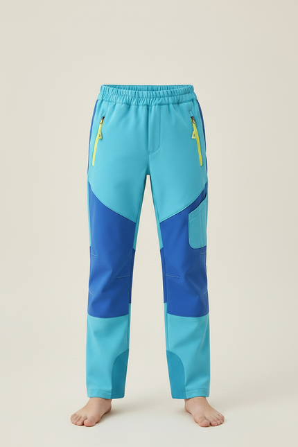 Pantalon Randonnée Enfant Bicolore Bleu Extensible Léger - Multicolore Polyester - vue 3