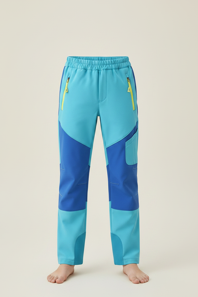 Pantalon Randonnée Enfant Bicolore Bleu Extensible Léger - Multicolore Polyester - vue 3