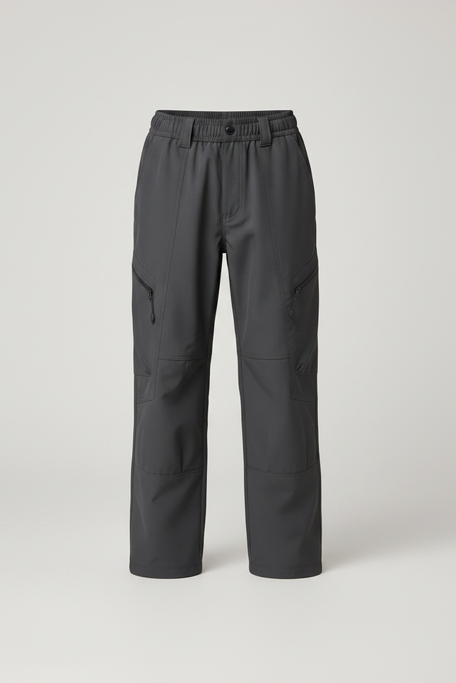 Pantalon Randonnée Gris Imperméable Ample Enfant Sport - Polyester - vue 3