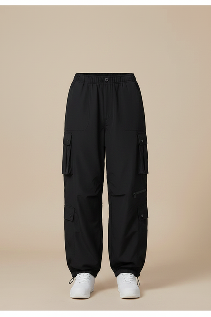 Pantalon Randonnée Noir Cargo Ample Femme Respirant - Polyester - vue 3