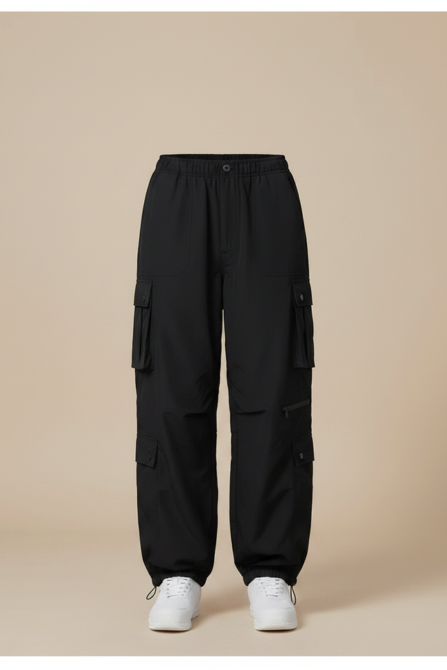 Pantalon Randonnée Noir Cargo Ample Femme Respirant - Polyester - vue 3