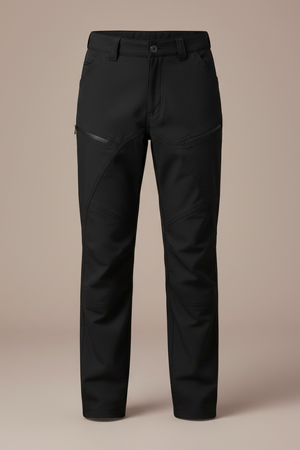 Pantalon Randonnée Noir Enfant Coupe Droite - Polyester - vue 3