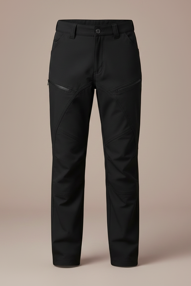 Pantalon Randonnée Noir Enfant Coupe Droite - Polyester - vue 3