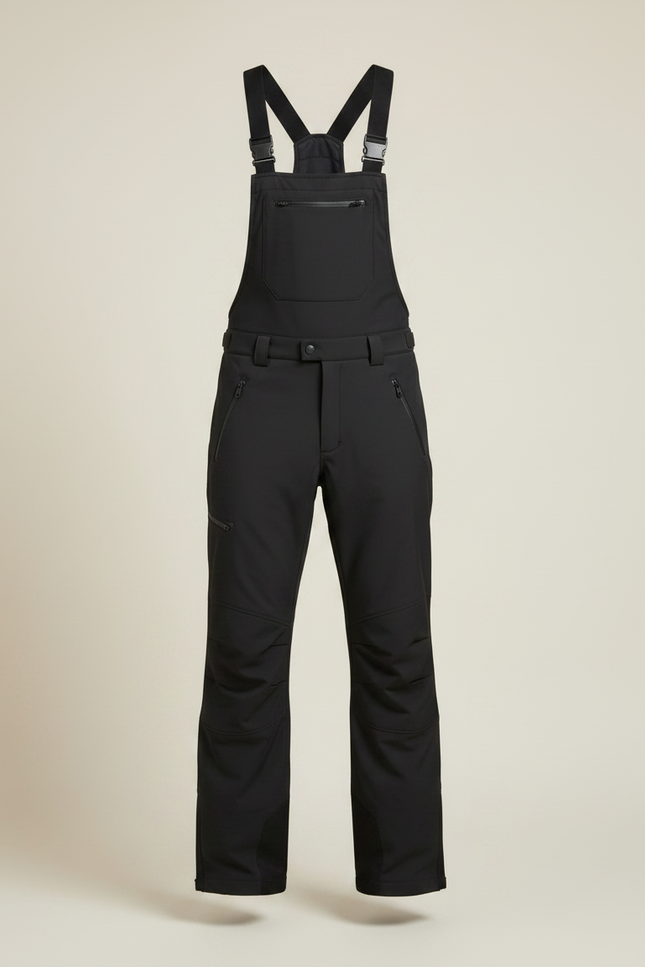 Pantalon Randonnée Noir Bretelles Imperméable Hiver Homme - Polyester - vue 3