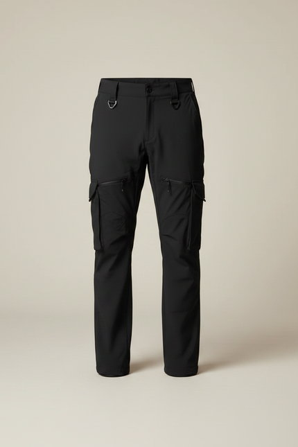 Pantalon Randonnée Noir Cargo Tactique Homme Multi-poches - Polyester - vue 3