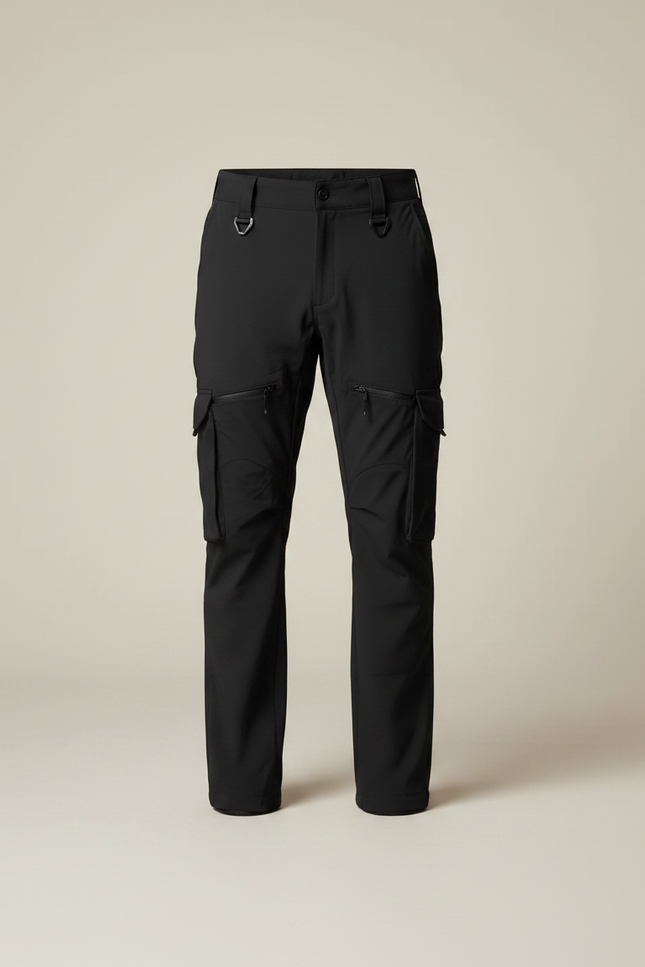 Pantalon Randonnée Noir Cargo Tactique Homme Multi-poches - Polyester - vue 3