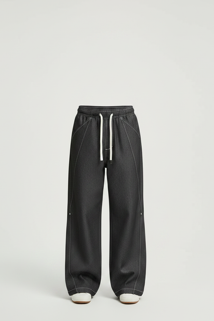 Pantalon Randonnée Gris Ample Cordon Enfant Sport - Polyester - vue 3