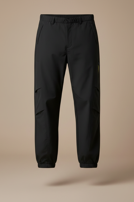 Pantalon Randonnée Noir Cargo Ample Élastiqué Homme - Polyester - vue 3