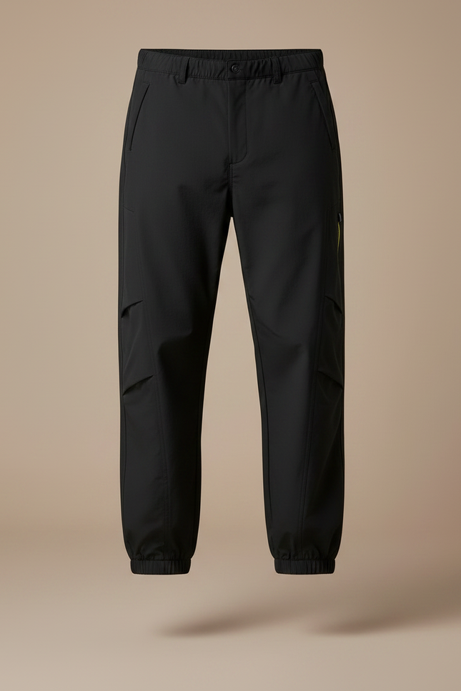 Pantalon Randonnée Noir Cargo Ample Élastiqué Homme - Polyester - vue 3