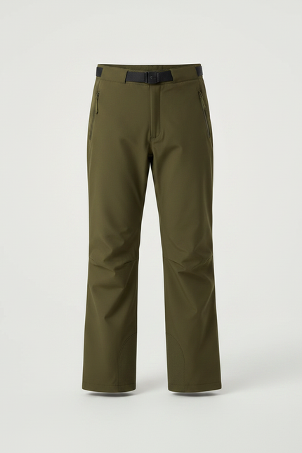 Pantalon Randonnée Kaki Ceinturé Imperméable Enfant Hiver - Polyester - vue 3