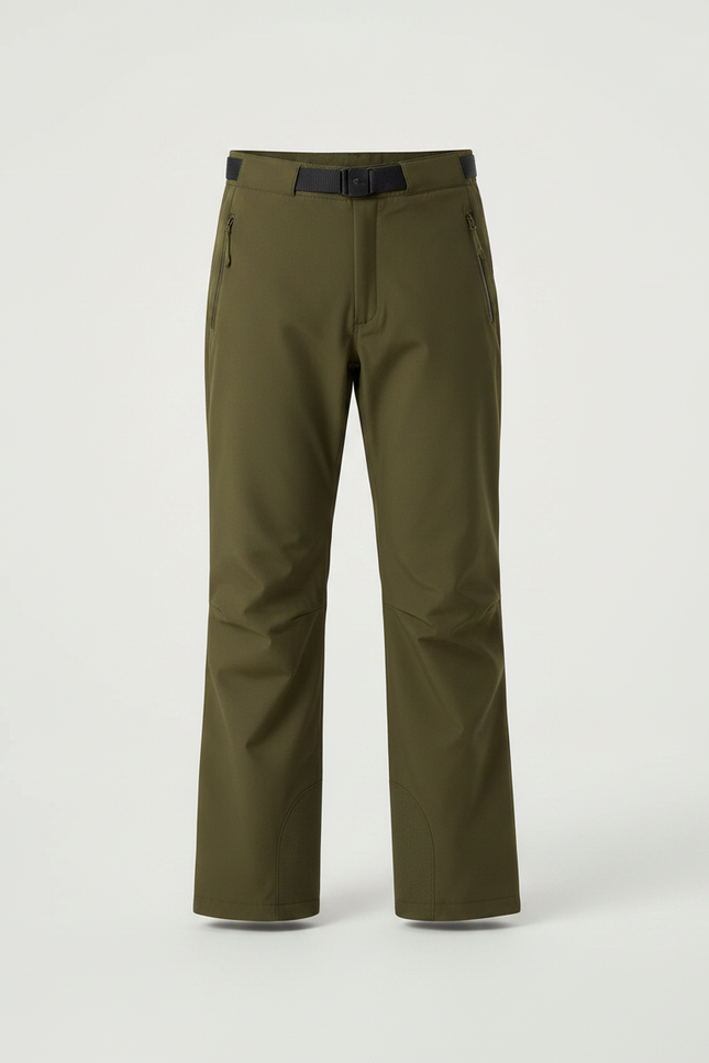 Pantalon Randonnée Kaki Ceinturé Imperméable Enfant Hiver - Polyester - vue 3