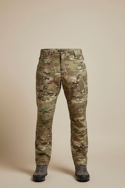 Pantalon Randonnée Camouflage Homme Cargo Tactique Militaire - Multicolore Polyester - vue 3