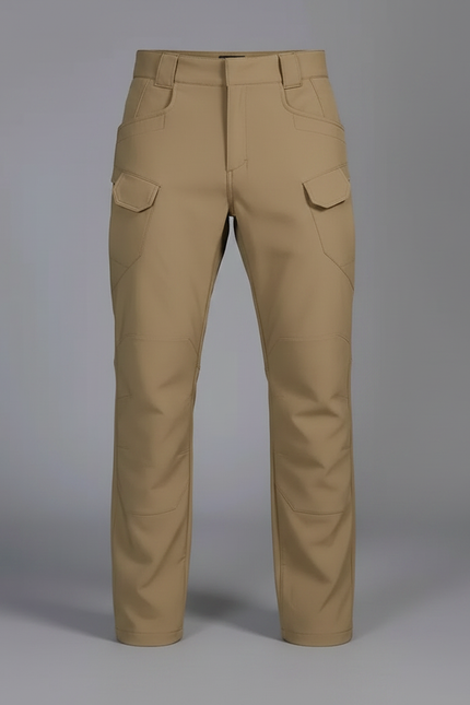 Pantalon Randonnée Cargo Homme Beige Multi-Poches Séchage Rapide - Polyester - vue 3
