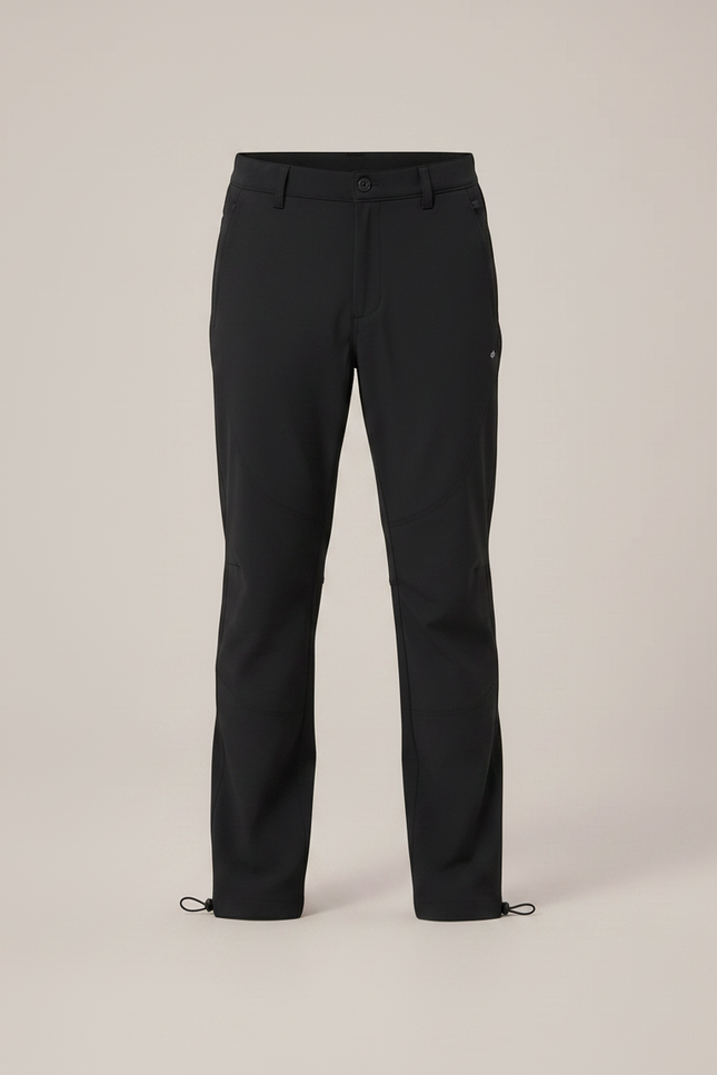 Pantalon Randonnée Noir Droit Cordon Enfant Sport - Polyester - vue 3