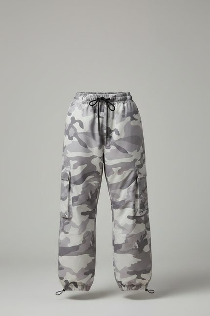 Pantalon Randonnée Camouflage Gris Ample Imperméable Homme - Imprimé Polyester - vue 3