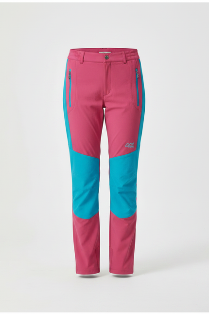 Pantalon Randonnée Bicolore Rose Bleu Extensible Léger - Polyester - vue 3