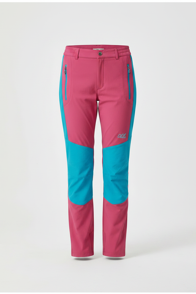 Pantalon Randonnée Bicolore Rose Bleu Extensible Léger - Polyester - vue 3