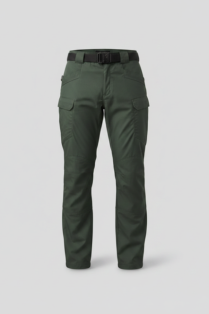 Pantalon Randonnée Vert Militaire Homme Cargo Tactique Multi-Poches - Polyester - vue 3