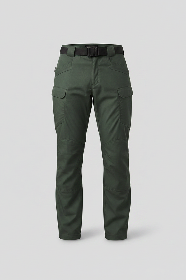 Pantalon Randonnée Vert Militaire Homme Cargo Tactique Multi-Poches - Polyester - vue 3
