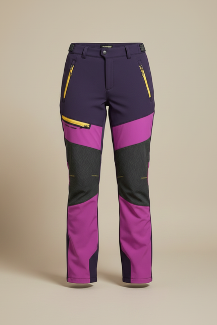 Pantalon Randonnée Femme Violet Fuchsia Imperméable Chaud - Multicolore Polyester - vue 3
