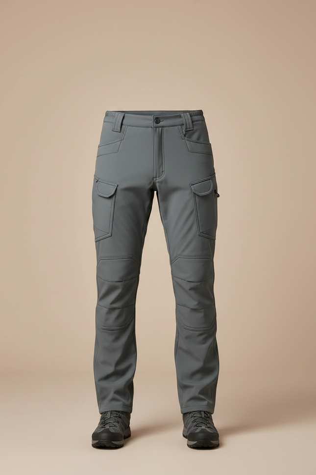 Pantalon Randonnée Gris Homme Softshell Cargo Élastique - Polyester - vue 3