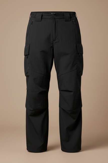 Pantalon Randonnée Noir Cargo Confortable Ample Homme - Polyester - vue 3
