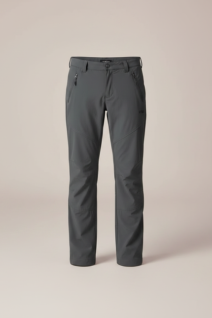 Pantalon Randonnée Gris Coupe Droite Léger Enfant - Polyester - vue 3