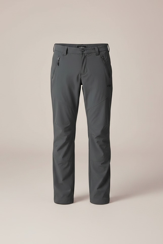 Pantalon Randonnée Gris Coupe Droite Léger Enfant - Polyester - vue 3
