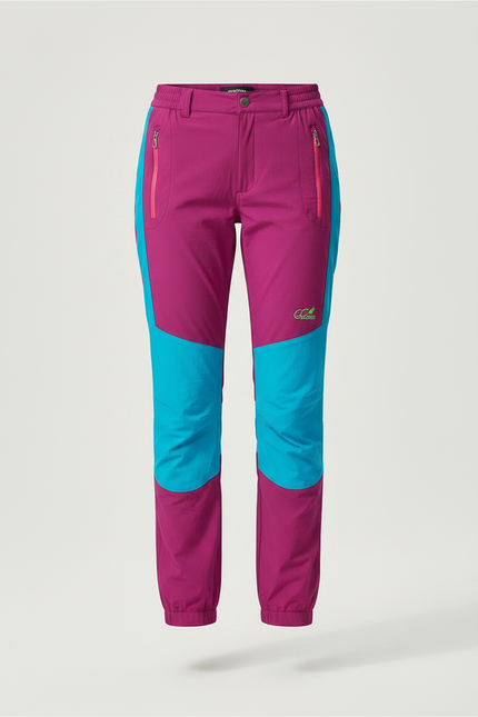 Pantalon Randonnée Femme Bicolore Séchage Rapide Extensible Léger - Rose Polyester - vue 3