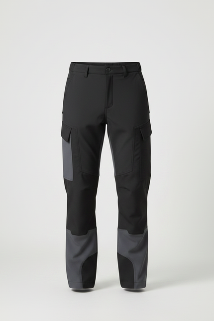 Pantalon Randonnée Homme Gris Noir Cargo Imperméable - Polyester - vue 3