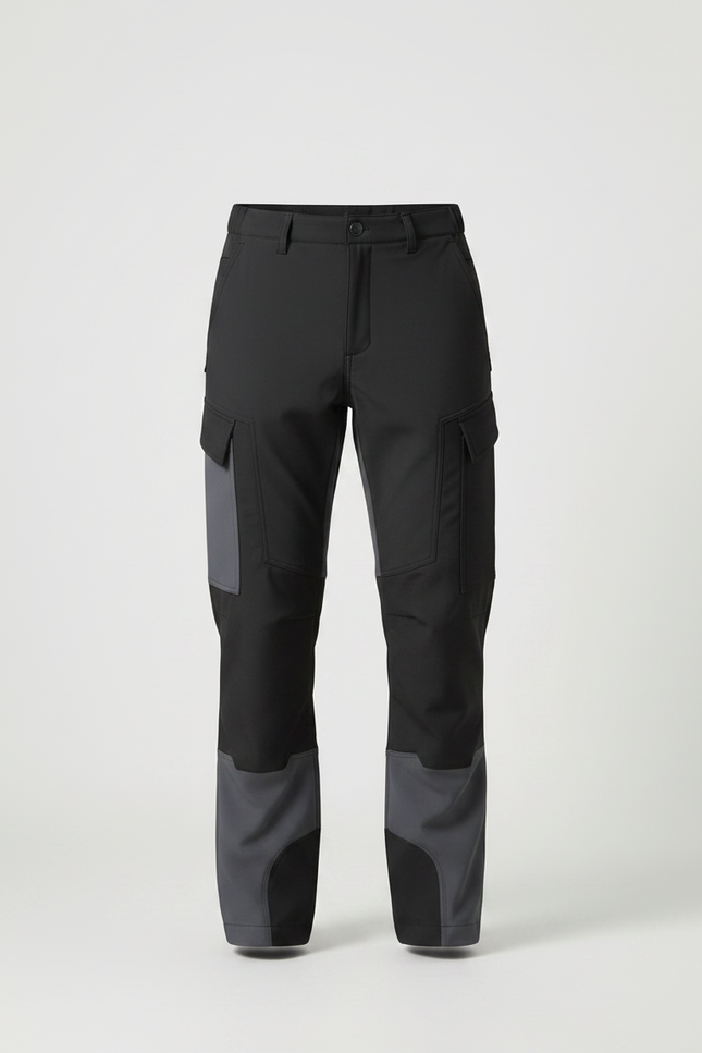 Pantalon Randonnée Homme Gris Noir Cargo Imperméable - Polyester - vue 3