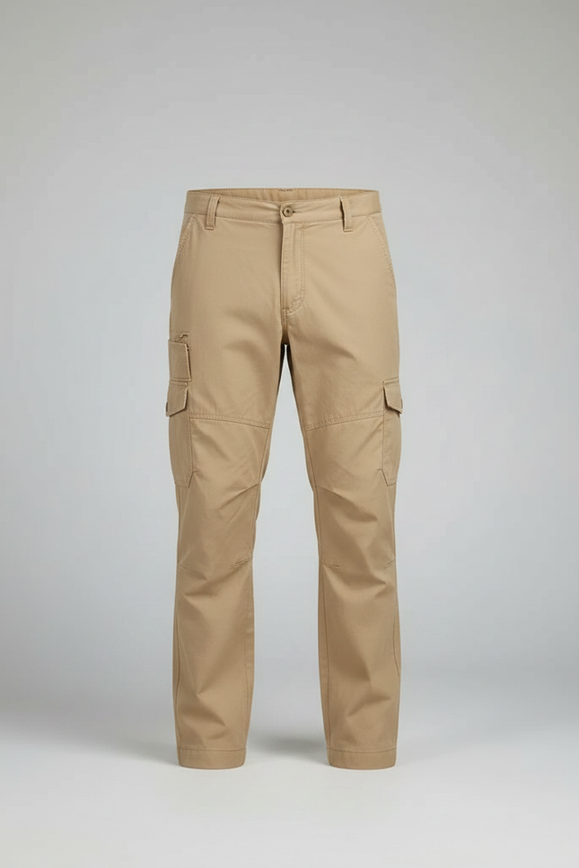 Pantalon Randonnée Beige Cargo Ample Homme - Toile - vue 3