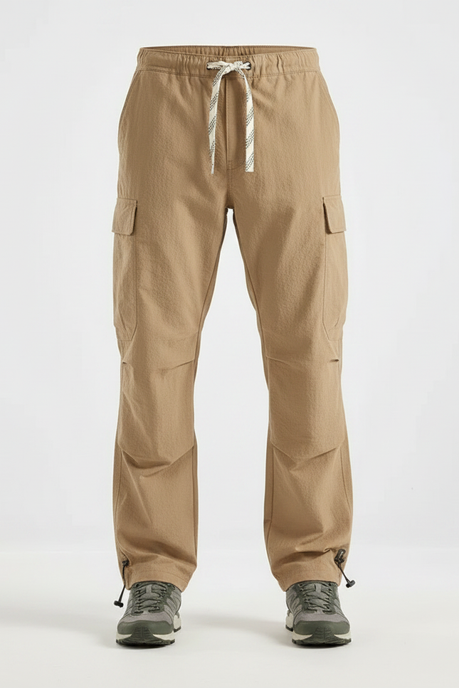 Pantalon Randonnée Cargo Beige Léger Décontracté Homme - Toile - vue 3