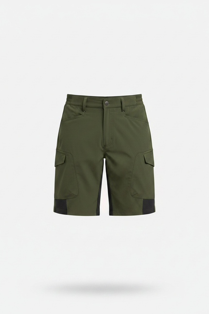Pantalon Randonnée Kaki Court Léger Enfant - Polyester - vue 3
