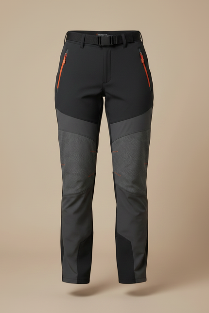 Pantalon Randonnée Noir Gris Bicolore Stretch Femme - Polyester - vue 3