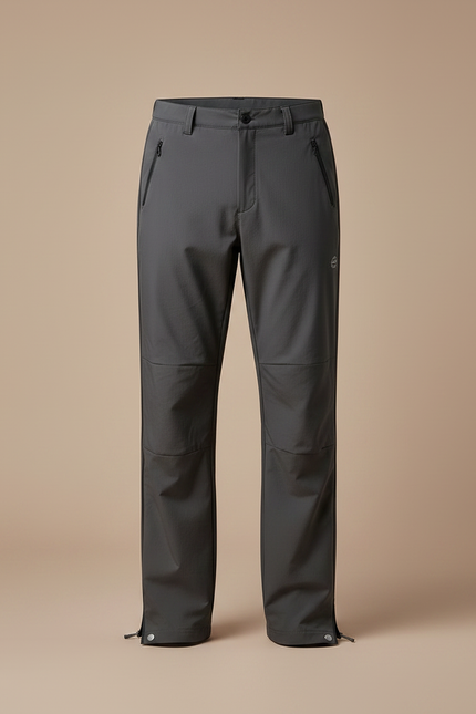 Pantalon Randonnée Gris Imperméable Ample Zippé Homme - Polyester - vue 3