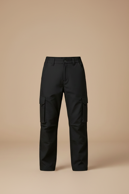 Pantalon Randonnée Noir Cargo Tactique Enfant - Polyester - vue 3