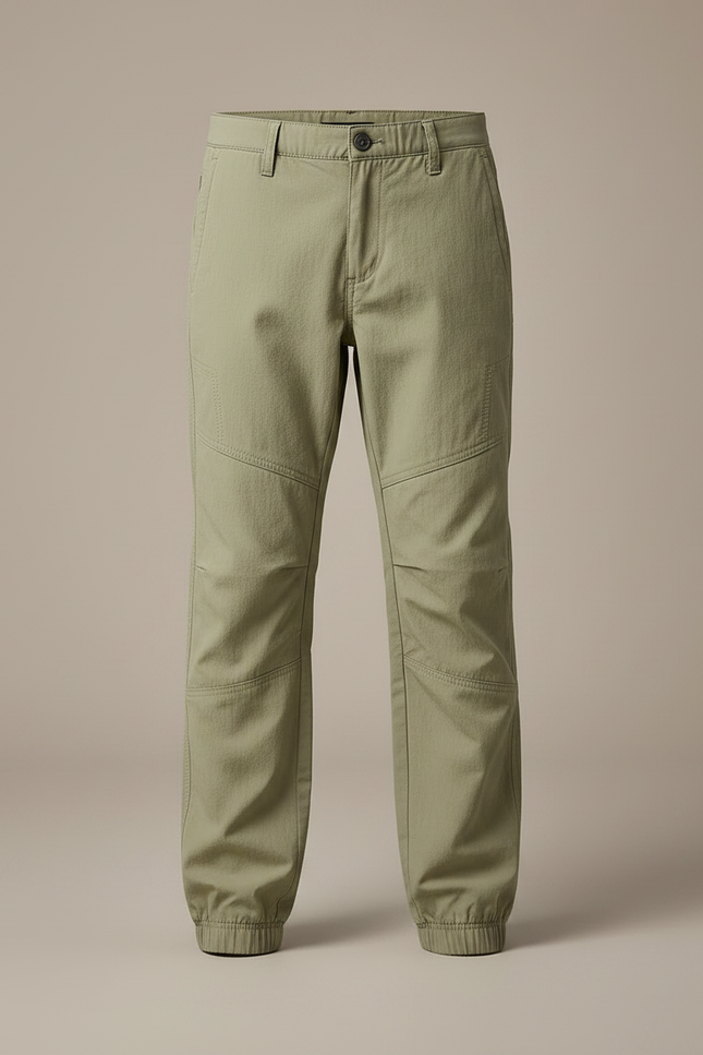 Pantalon Randonnée Kaki Enfant Léger Confortable Jogger - Polyester - vue 3