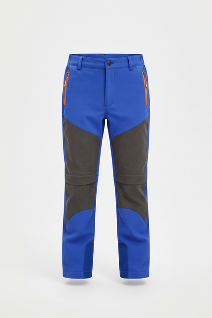 Pantalon Randonnée Enfant Bleu Bicolore Imperméable Coupe-vent - Polyester - vue 3