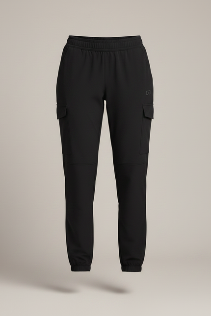 Pantalon Randonnée Noir Cargo Jogger Léger Femme - Polyester - vue 3