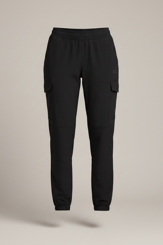Pantalon Randonnée Noir Cargo Jogger Léger Femme - Polyester - vue 3