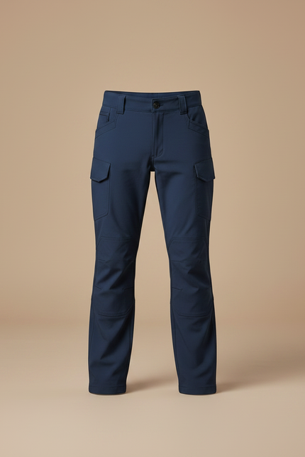 Pantalon Randonnée Bleu Marine Cargo Enfant Résistant - Polyester - vue 3
