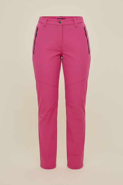 Pantalon Randonnée Fuchsia Doublé Polaire Imperméable Femme - Rose Polyester - vue 3