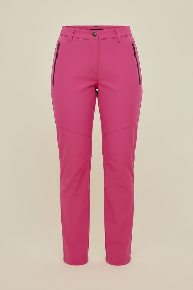 Pantalon Randonnée Fuchsia Doublé Polaire Imperméable Femme - Rose Polyester - vue 3